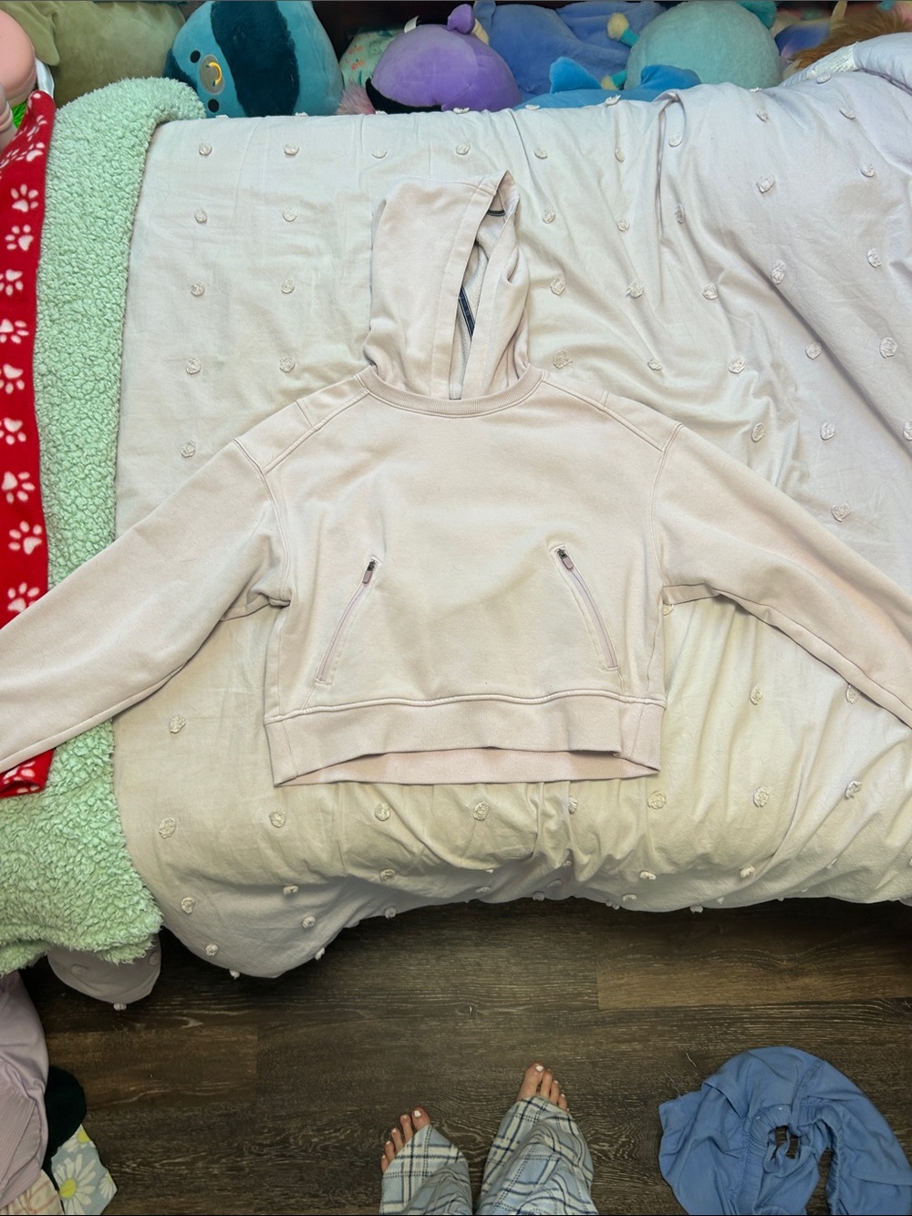 Athleta Light Pink Girls Hoodie Sweatshirt